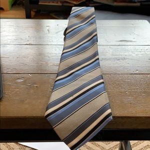 EUC Banana Republic Grey, Blue & Black Striped Tie